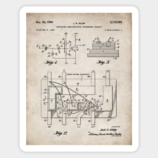 First Circuit Patent - Electrician Maker Workshop Art - Antique Sticker